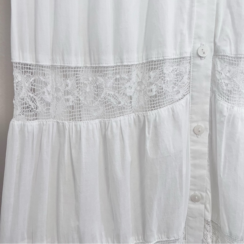 🎀 LoveShackFancy for Target Phoebe White Button-Up Dress - Picture 9 of 16